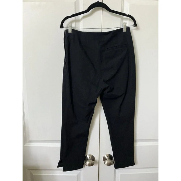 COS Black Cropped Cigarette Stretch Pants Neutral Contemporary Womens 10 - Picture 4 of 8